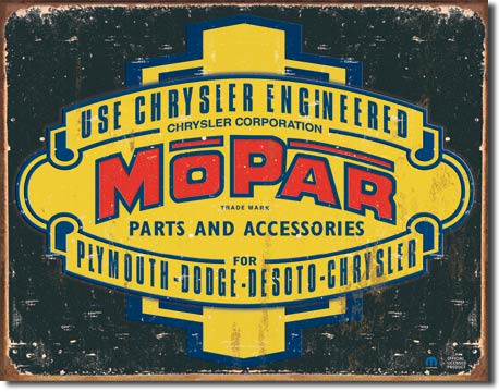 new mopar logo 1937-1947 parts and accessories garage art wall decor metal sign 16width x 12.5height wall decor trucks transportation cars auto novelty