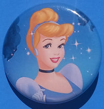 Load image into Gallery viewer, new disney princesses button set of 9 buttons are 1.25 inches in size Included In Set Snow White Ariel Elsa Cinderella Jasmin Belle Aurora Pocahontas Tiana collection cartoons movies animation
