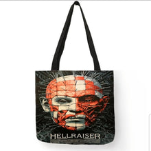 Load image into Gallery viewer, new hell raiser pinhead canvas tote bags image is printed on both sides women unisex men movie horror apparel handbags
