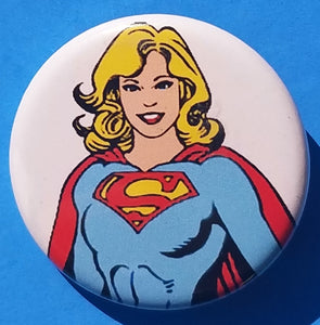 new superhero girl power button set of 4 fashion buttons are 1.25 inches in size Set Includes Wonder Woman Standing Pose Superwoman Girl Power Batwoman usa tv superhero movie girl dc comics cartoon buttons america pinback