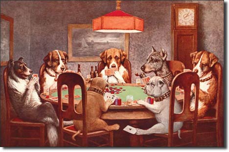 new 7 dogs playing poker coolidge man cave wall art metal sign 16 inches Width x 10.5 inches Height