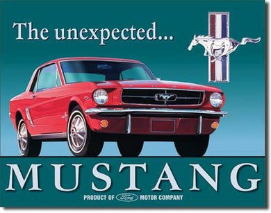 new mustang the unexpected man cave shop metal sign 16width x 12.5height v8 ford man cave motors ford detroit cars auto advertising novelty