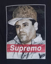 Load image into Gallery viewer, new el chapo supremo mens silkscreen t-shirt available from small-3xl mexican style men apparel adult shirts tops
