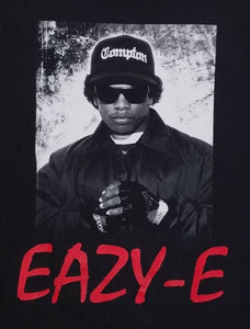 new eazy-e with red letters unisex silkscreen t-shirt available from small-3xl women unisex rap music nwa hip hop music movie men apparel adult shirts tops