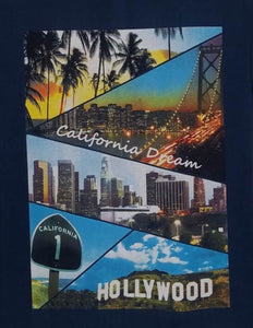 new california dream hollywood men silkscreen t-shirt available from small-3xl unisex apparel adult apparel shirts tops