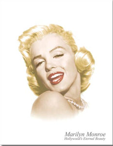 new marilyn monroe hollywoods eternal beauty wall art metal sign 12.5width x 16height decor women vintage hollywood movies novelty