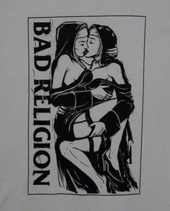 New "Bad Religion Nuns Kissing" Unisex Silkscreen Band T-Shirt. 80's-Present Punk Rock. Available From Small-2XL.