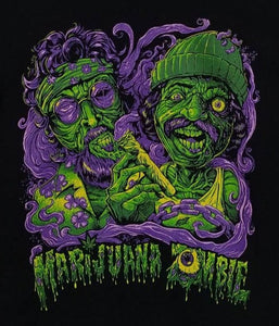 new cheech chong marijuana zombie men silkscreen t-shirt available from small-3xl unisex mexican style movie marijuana apparel adult 420 shirts tops