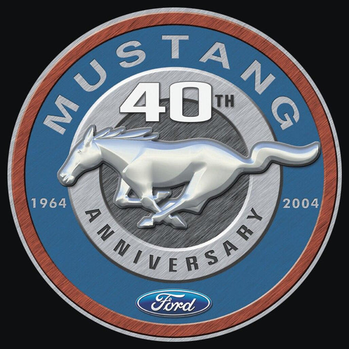 new mustang 40th anniversary man cave shop sign 12 round wall decor metal sign ford cars auto anniversary novelty