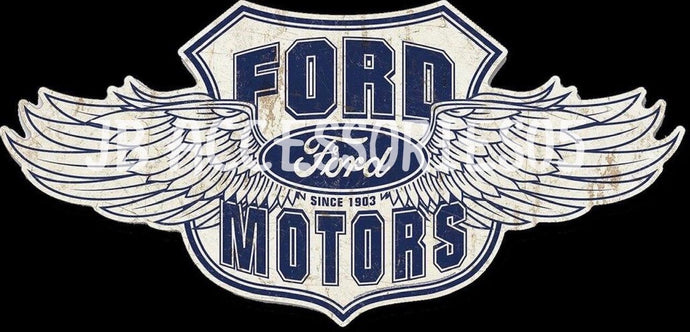 new ford motors winged large die cut ford wall art 31.5width x 15.5height decor trucks transportation ford motors ford auto aluminum novelty