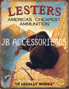 new lesters americas cheapest ammunition wall art metal sign 12.5width x 16height decor advertising novelty