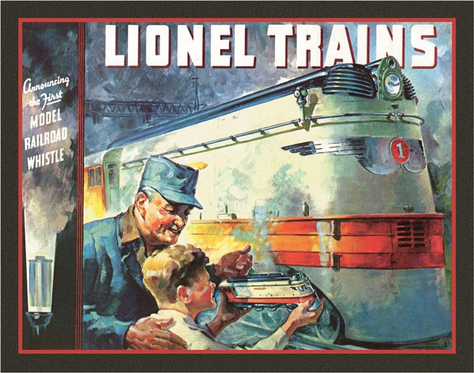 new lionel trains 1935 cover train decor metal sign 16width x 12.5height decor transportaiton novelty