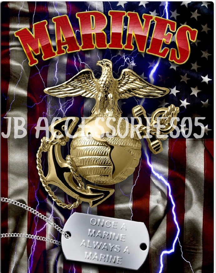 new marines dog tags military wall art metal sign 12.5width x 16height decor usmc usa military marines marine america novelty